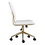 Martha Stewart Ivy Armless Faux Leather Swivel Office Chair, White/Polished Brass (CH2209211WHGLD)~#|#~284FEDAA-4FE1-471C-850608B316F5D36E_sc7