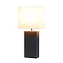 Lalia Home Lexington Leather Base 21" LED Table Lamp with USB Charging Port, Black Faux Leather (LHT-3012-BK)~#|#~28505288-2E8F-4922-9A4F8EFA399DBA66_sc7