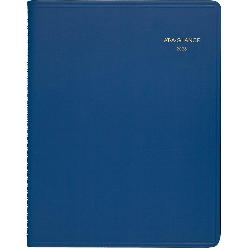 2026 AT-A-GLANCE 8.25" x 11" Weekly Appointment Book, Faux Leather Cover, Blue (70-940-20-26) image 1