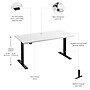 Bush Business Furniture Move 60 Series 60"W Electric Height Adjustable Standing Desk, White (M6S6030WHBK)~#|#~285D3254-341A-40D4-AC2CF0D9C75C545D_sc7