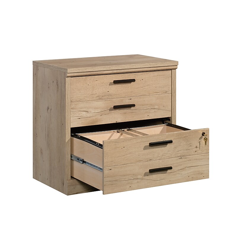 Sauder Mason Peak Commercial 2-Drawer Lateral File Cabinet, Letter/Legal Size, Lockable, 31"W x 19"D, Prime Oak (427827) image 1