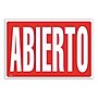 Cosco Abierto/Cerrado Sign, Red/White Plastic, 8" x 12" (098252)~#|#~286A7CA6-0EB7-4BA3-95F0FE554F4925F5_sc7