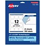 Avery Laser/Inkjet Square Multipurpose Labels, 2" x 2-3/16", White, 300 Labels/Pack (94124)~#|#~286FB488-C102-4F91-BB782CFCC51CF4E1_sc7