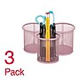 Staples Metal Mesh Pen Cups and Desk Organizers, Dusty Pink, 3/Set (ST63821)~#|#~2870B031-5075-40C7-8F7A3941B2AE3847_sc7