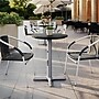 Flash Furniture TopGuard 24" Round Wood  Restaurant Dining Table and Base, Black Faux Marble/Silver Base (STRD24BMAT2222S)~#|#~28756963-D15B-487A-B8E5C616E52C274E_sc7