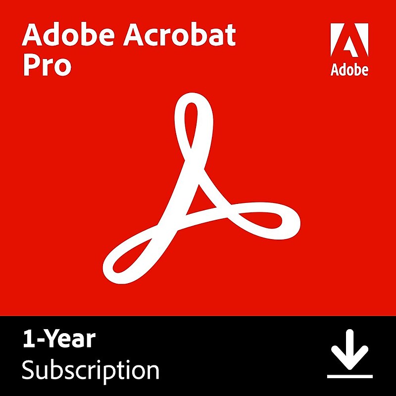 Adobe Acrobat Pro DC for 1 User, Windows and macOS, Download (ADO951800V553) image 1