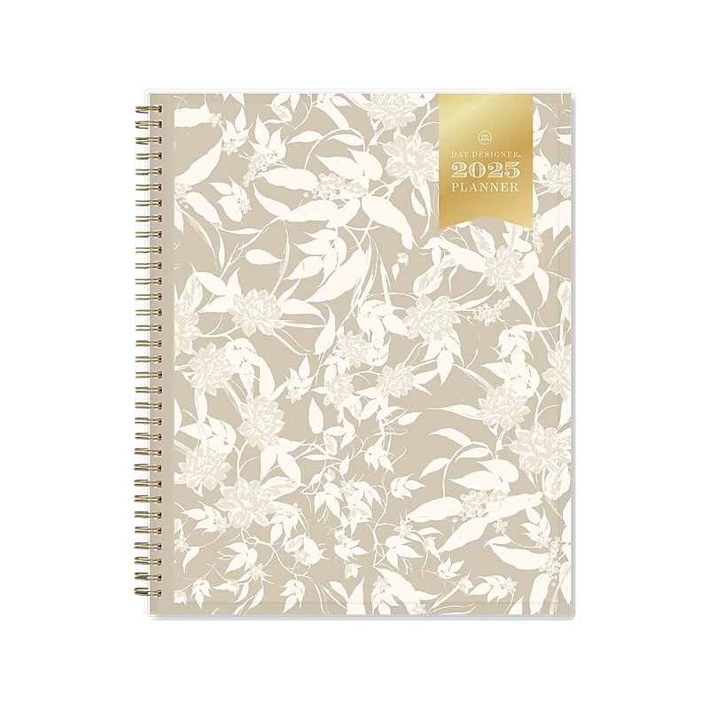 2025 Blue Sky Day Designer Tess 8.5" x 11" Weekly Planner, Plastic Cover, Tan/Off-White (148144) image 1