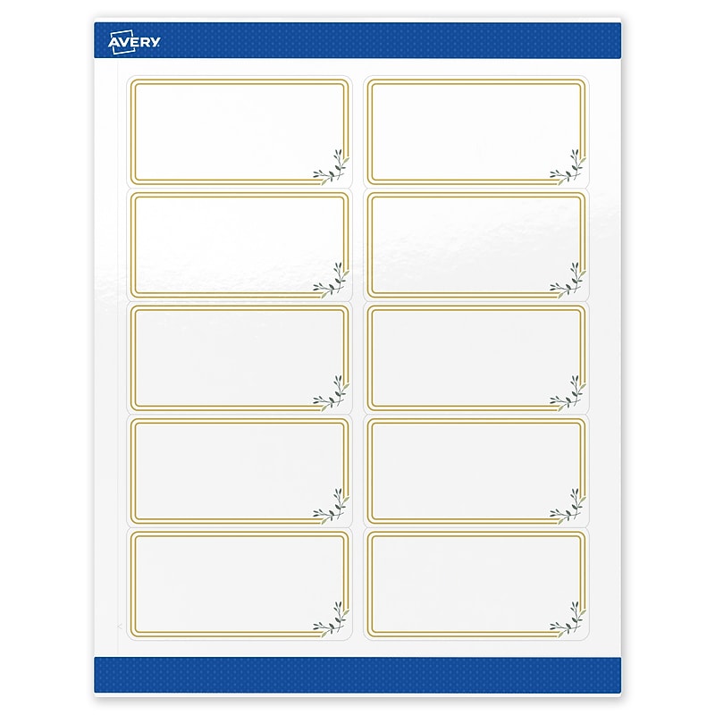 Avery Laser/Inkjet Rectangle Multipurpose Labels, 2" x 4", White, 100/Pack (S00-DMZ) image 1