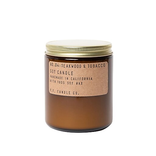 P.F. Candle Co. Teakwood & Tobacco Soy Candle, 7.2oz (SC4)