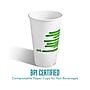 Perk™ Eco Compostable Paper Hot Cup, 16 Oz., White/Green, 300/Carton (PK56221)~#|#~28917C39-A7B4-4B98-B224CD686977D073_sc7