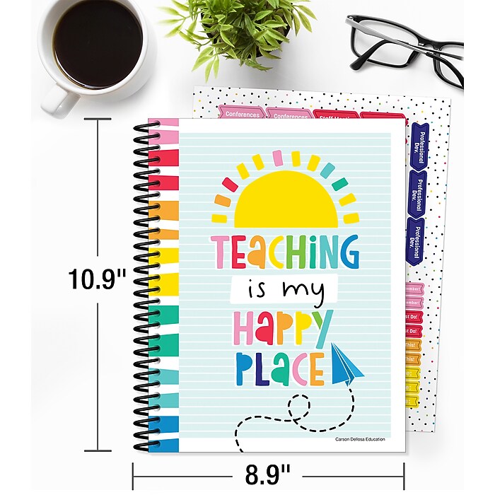 Carson Dellosa Education Happy Place Undated Lesson Planner, 10.9