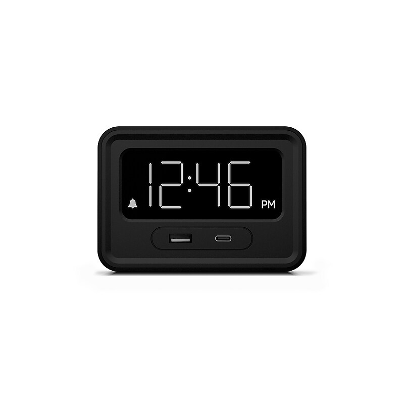 NonStop Station E Digital Alarm Clock, Black (NSE2-BK) image 1