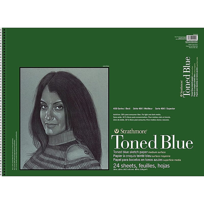 Strathmore 400 Series 18" x 24" Wire Bound Sketch Pad, 24 Sheets/Pad (STTP4122186) image 1