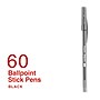 Staples Ballpoint Pen, Medium Point, 1.0mm, Black Ink, 60/Pack (ST52862	)~#|#~289A083B-8685-40CA-8B0C18B658B014C9_sc7