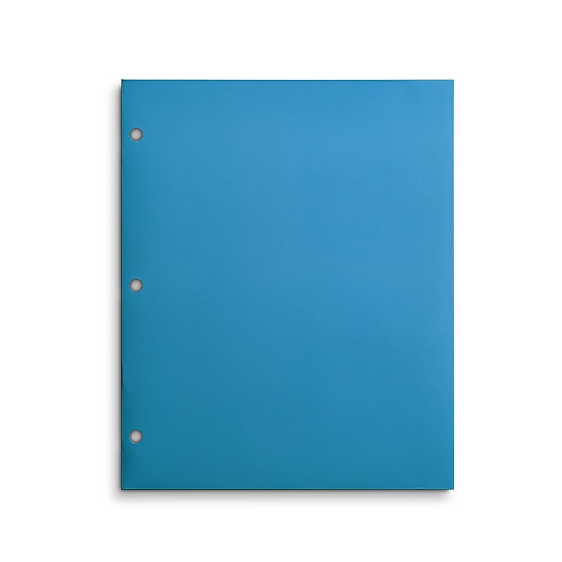 Staples 3-Hole Punched 4-Pocket Paper Presentation Folder, Blue (ST56213-CC) image 1