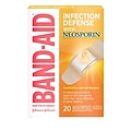 Band-Aid Brand Adhesive Bandages Infection Defense with Neosporin, Assorted Sizes, 20 Count (507516)