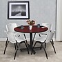 Regency 48" Laminate Round Lunch Room Table with 4 M Stacker Chairs, Gray (TKB48RNDMH47GY)~#|#~289D4466-FFB4-4E13-B8F49E1BE3535C33_sc7