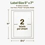 Avery Hemp Rectangle Laser/Inkjet Multipurpose Labels, 5" x 7", Off-White (16/Pack)~#|#~289E2E53-297A-4968-9111D426597BB0BD_sc7