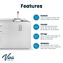 Viva Comfort 36'' H x 48" W Medical Cabinet with Right Sink and 48" W Wall Cabinet, 4 Doors, 2 Drawers, Gray (90248RS-GRY-WAL)~#|#~28A27230-104F-41C4-9FE97D1F2B29072E_sc7