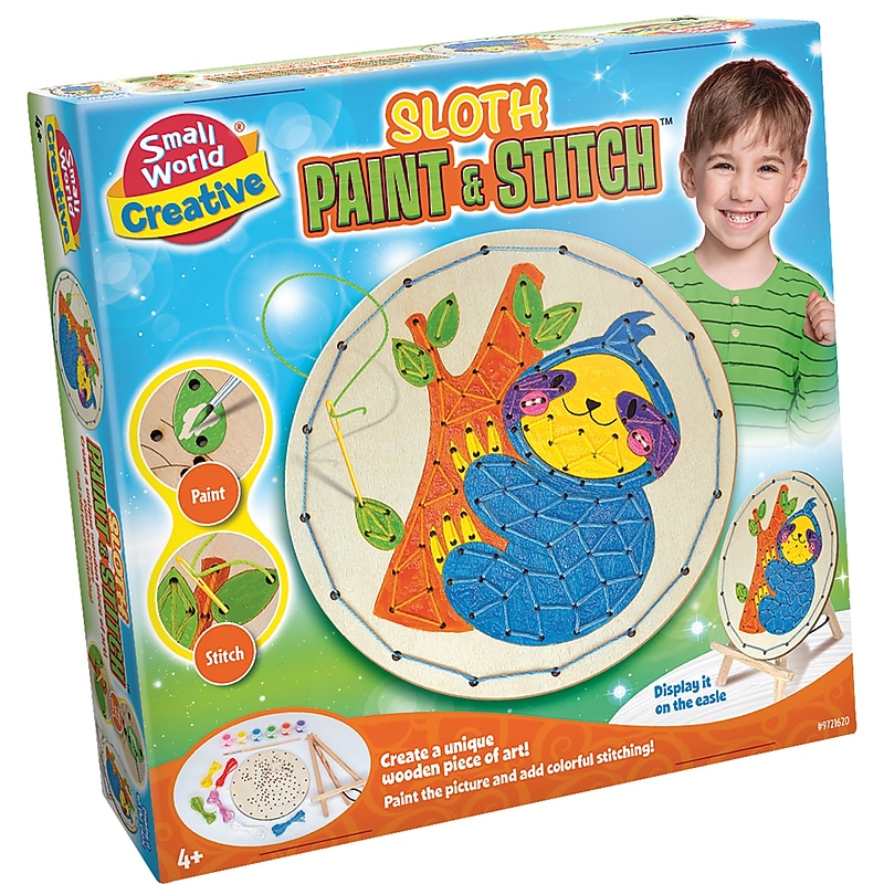 Small World Toys Sloth Paint & Stitch Kit (SWT9721620) image 1