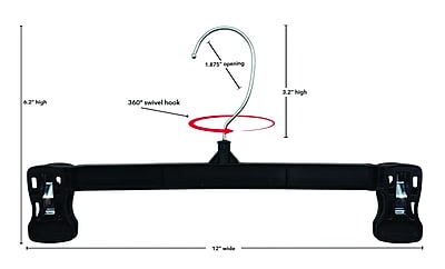 Nahanco 12" Plastic Pinch Grip Skirt/Slack Hanger - Thumbnail 2