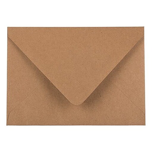 JAM Paper A6 Invitation Envelope, 4 7/5" x 6 1/2", Brown Kraft Recycled