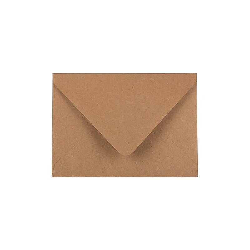JAM Paper A6 Invitation Envelope, 4 7/5" x 6 1/2", Brown Kraft Recycled, 100/Pack (63134660D) image 1