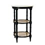 Storied Home 17.8"Dia. Marble Round End Table, 2 Shelves, White/Black/Natural (EC0835)~#|#~28B22398-A5ED-4FBE-AD81DF6A74AEAF1F_sc7
