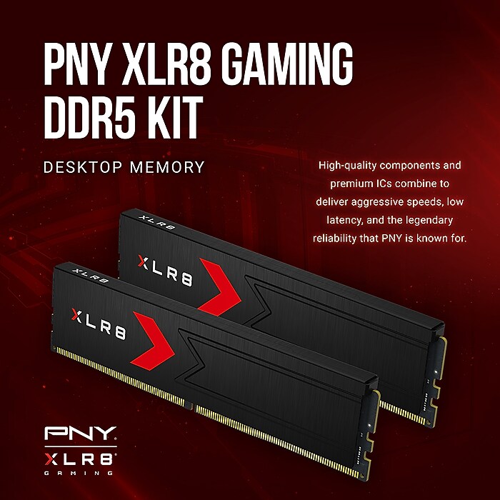 PNY XLR8 Gaming 32GB (2 x 16GB) DDR5 UDIMM 288-pin Desktop Memory