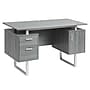 Techni Mobili 51.25"W Modern Office Desk with Storage, Gray (RTA-7002-GRY)~#|#~28B47D3F-ACCE-478D-8B62CE3DE4EBBC93_sc7