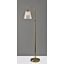 Adesso Gio 56"H Antique Brass Floor Lamp with White Glossed Glass Shade (3305-21)~#|#~28B9912E-6A3F-4D19-B3C9C7BAF75192F1_sc7