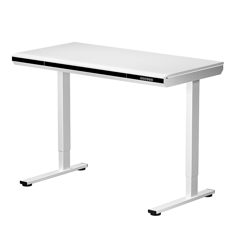 FlexiSpot ED2 48"W Electric Adjustable Standing Desk, White (ED2W-E) image 1