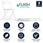 Flash Furniture HERCULES Plastic Folding Chair, White, 2 Pack (2LEL3WHITE)~#|#~28BE1342-9006-4EDA-841F4E285D300F5E_sc7