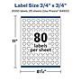 Avery Laser/Inkjet Decorative Edge Waterproof Multipurpose Labels, 0.75"  x 0.75", White, 2000/Pack (94601)~#|#~28BE1705-9569-4D71-8197F70E88C269F6_sc7