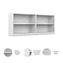 Bush Furniture Universal 30"H 2-Shelf Bookcase, Pure White, 2/Set (UB001PW)~#|#~28BE3D2F-25F9-470B-AFF20DB20FF2132C_sc7