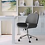 Martha Stewart Tyla Armless Faux Leather Swivel Executive Chair, Gray/Polished Nickel (CH2209215GY)~#|#~28C1FCDD-8A39-4908-BF891D965C081947_sc7
