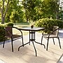 Flash Furniture Lila 28'' Square Table with 2 Rattan Stack Chairs, Dark Brown (TLH073SQ037BN2)~#|#~28CB8980-EE4A-41AF-AE4562D3C2D7A66E_sc7