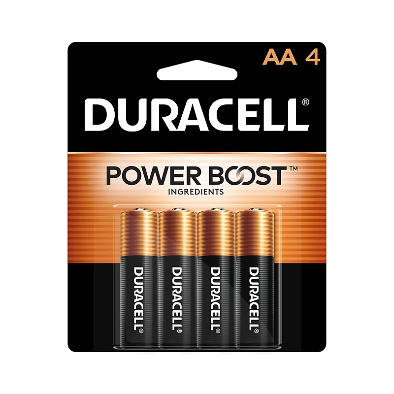 Duracell Coppertop AA Alkaline Battery, 4/Pack (DURMN1500B4Z) image 1