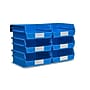 Triton Products LocBin Stackable Storage Bin, 5" x 11" x 10.87", Blue, 6/Pack (3-235BWS)~#|#~28CF2B42-B480-47C5-8D98612E3418691B_sc7