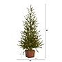 Nearly Natural Alpine Natural Look Artificial Christmas Tree in Wood Planter, 3' (T1800)~#|#~28D13C2C-017E-4553-AE2C2D49EC716B5A_sc7