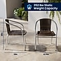 Flash Furniture Lila 23.5" Square Metal Table Set with 4 Rattan Chairs, Dark Brown (TLH24SQ020CHR4)~#|#~28D82DFD-877B-4EAE-93635F6E8B78D96F_sc7