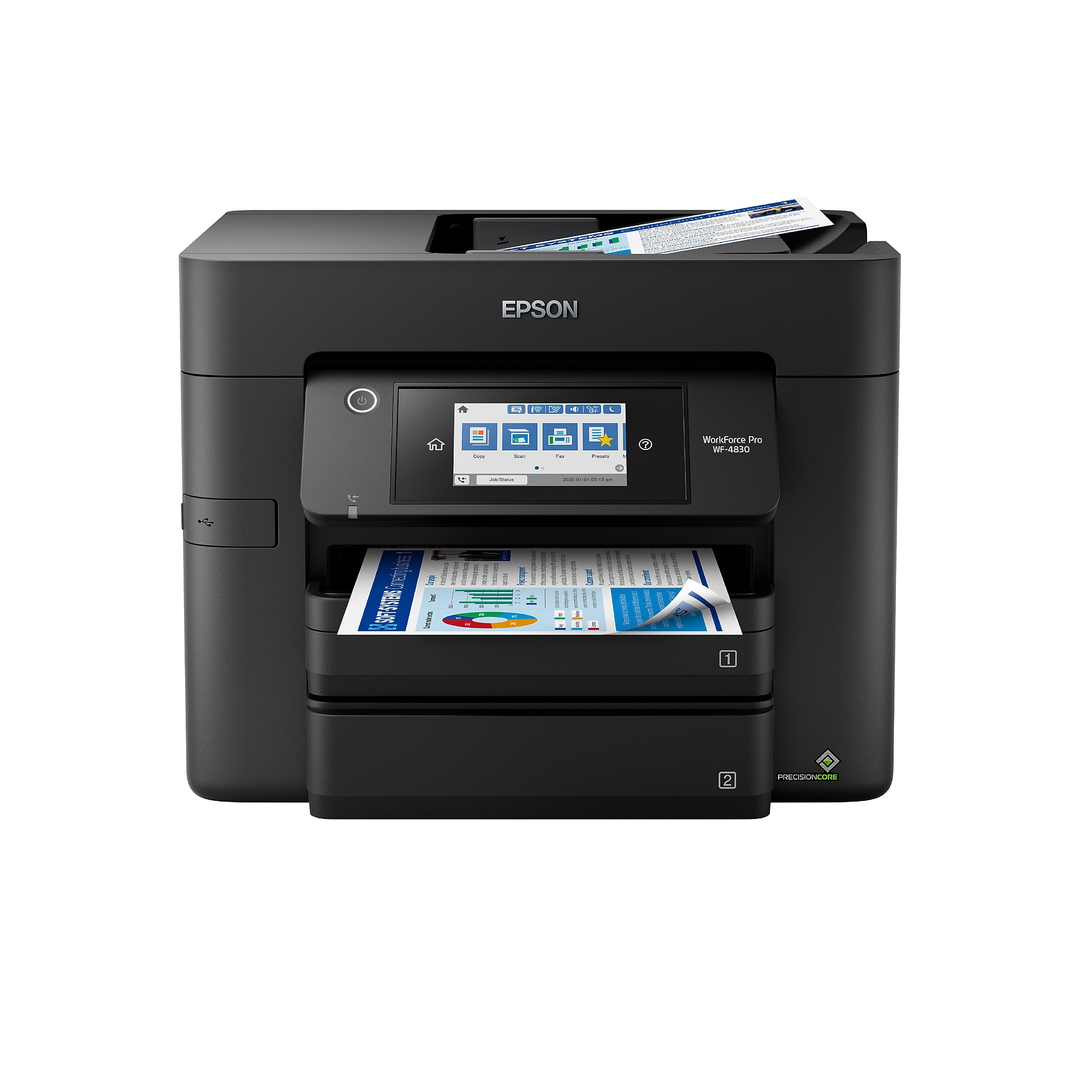 Epson WorkForce Pro WF-4830 Wireless Color Inkjet Printer, All-In-One, Print, Scan, Copy, Fax (9472528) Sansujyuku sansujyuku.com