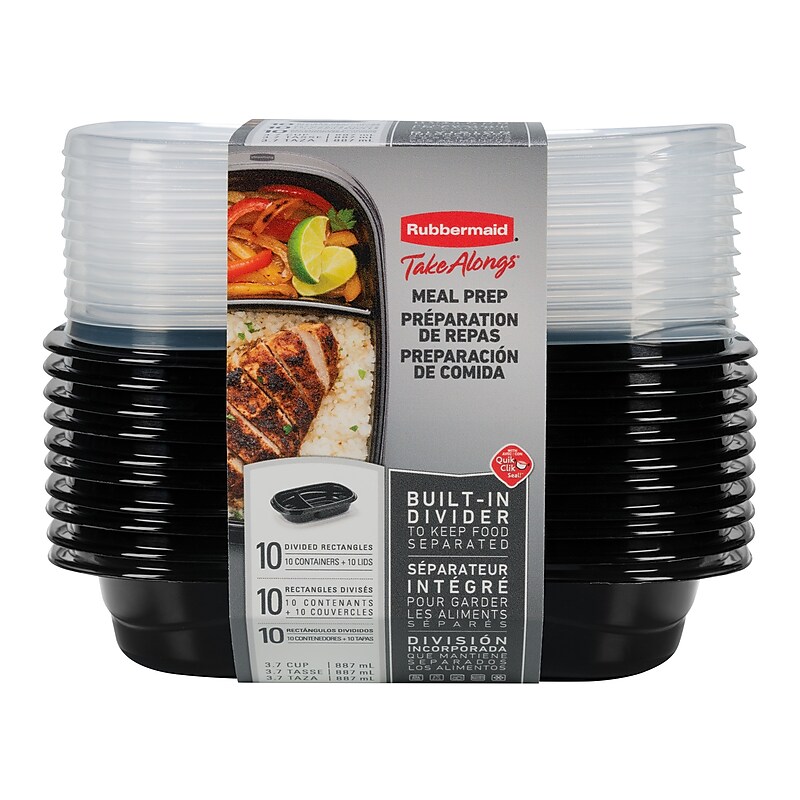 Rubbermaid TakeAlongs Food Storage, 3.7 Cup, 10/Pack (2030326) image 1