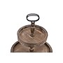 Storied Home 18.5" Decorative Wood 2‑Tier Tray Round Serving and Display Stand, Natural (DA4439)~#|#~28DD75D8-0322-4506-806A9A035C25B73D_sc7