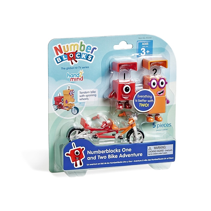 hand2mind Numberblocks One and Two Bike Adventure Playset, Red