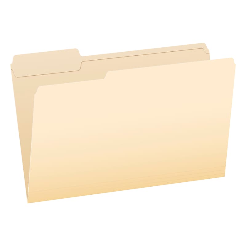 Pendaflex Heavy Duty File Folder, 1-Tab, Assorted, Legal Size, Manila, 100/Box (R753 1/3) image 1