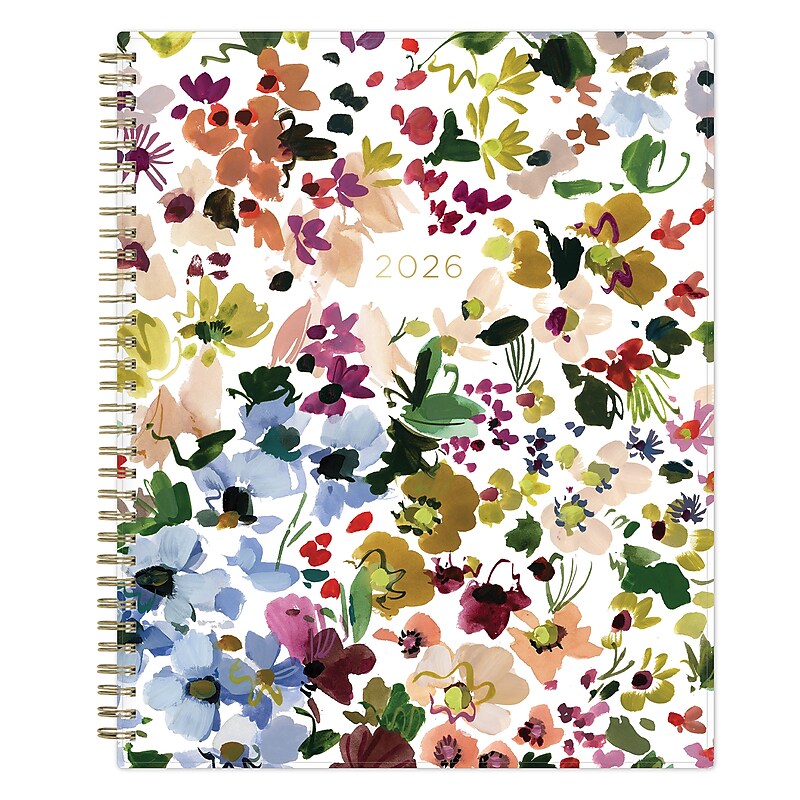 2026 Blue Sky Kelly Ventura Gardens 8.5" x 11" Calendar Year Weekly & Monthly Planner, Plastic Cover, Multicolored (153064) image 1