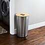Household Essentials Round Metal Laundry Hamper with Engineered Wooden Lid, Brushed Stainless (HH7081-1)~#|#~28E59FAD-349B-4648-93FB0F908EBA69CD_sc7