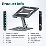 Purely S502 Ergonomic Adjustable Monitor Riser & Laptop Docking Station with Wireless Charging, Black (PMS502DS)~#|#~28F1EC57-C2CB-4DC8-88B569ACB99EAE98_sc7