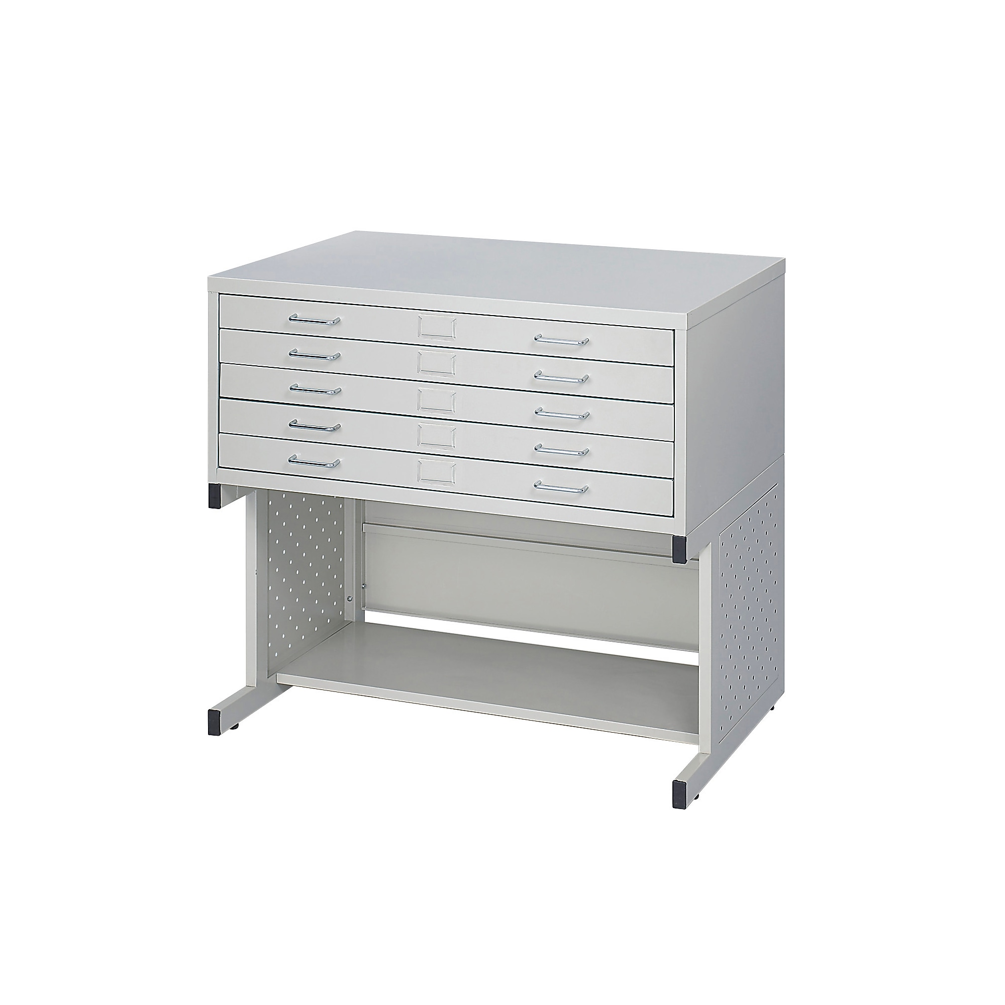 Safco Facil Steel Flat File High Base, Small, Light Gray Sansujyuku sansujyuku.com
